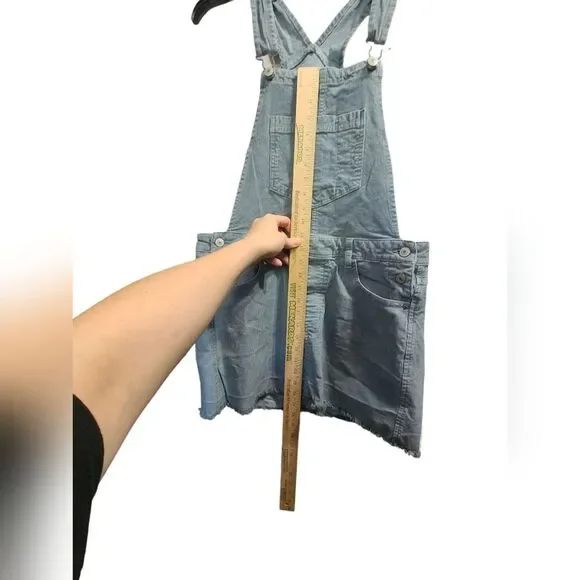 American eagle blue/grey corduroy overall skirt dress - Picture 2 of 8